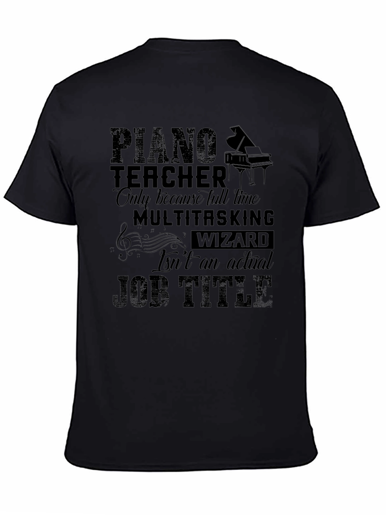 Piano Teacher Multitasking Wizard Graphic T-Shirt