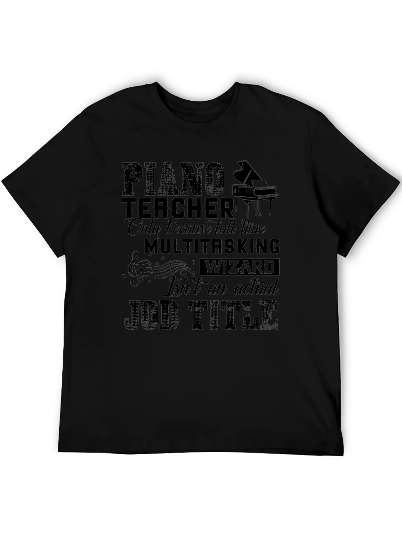 Piano Teacher Multitasking Wizard Graphic T-Shirt