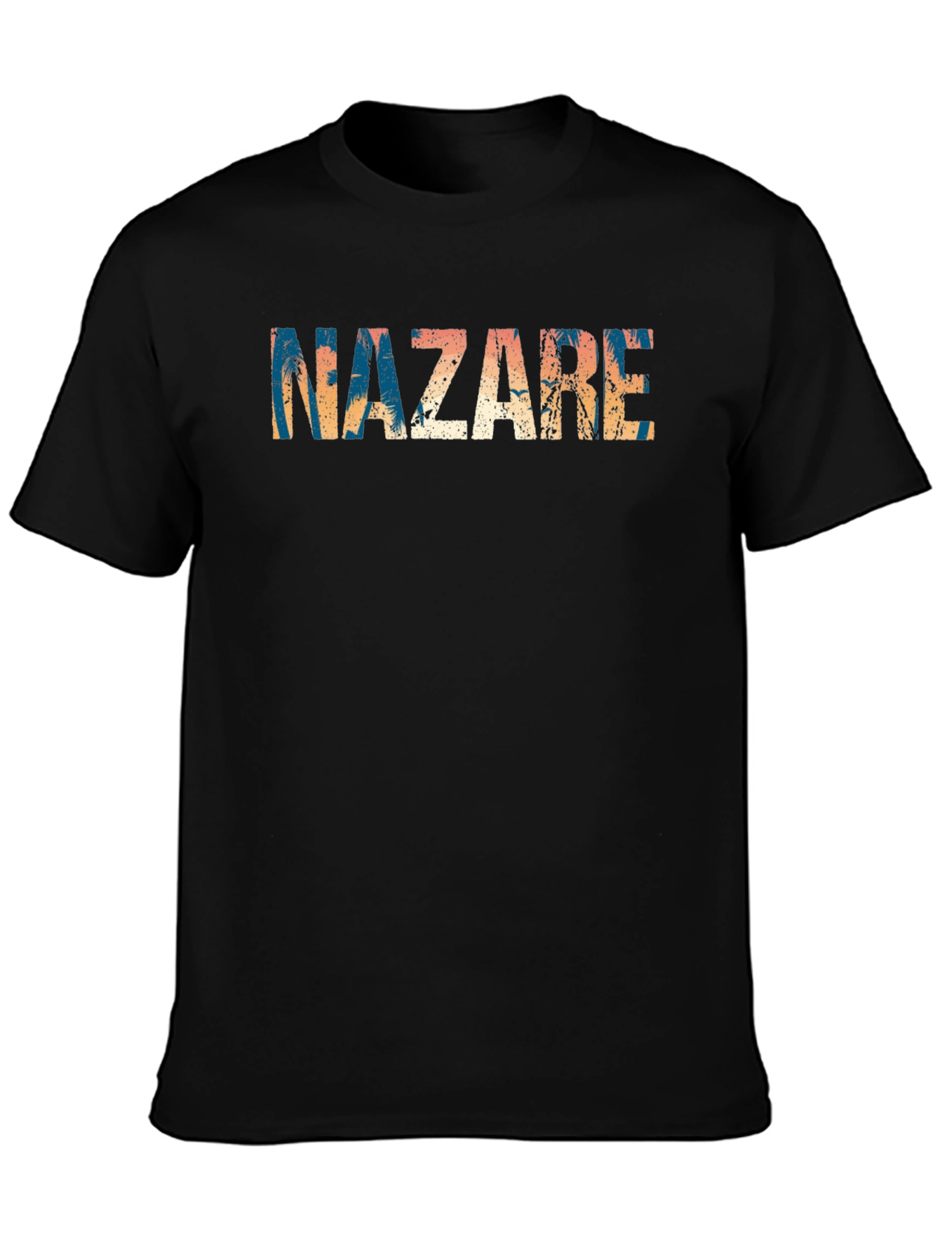 Nazare Graphic Tee - Black Casual T-Shirt