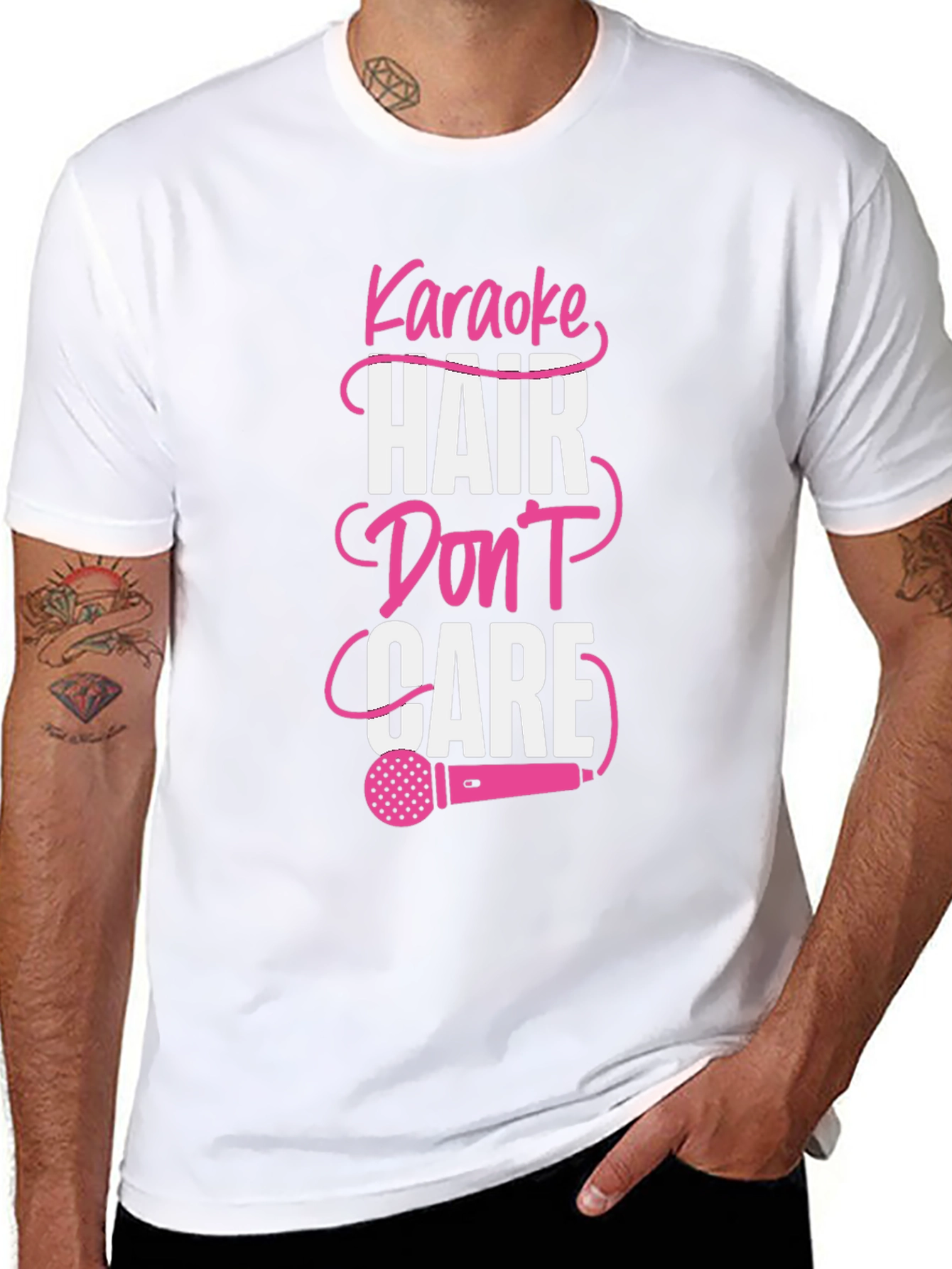 Karaoke Hair Dont Care Graphic Tee