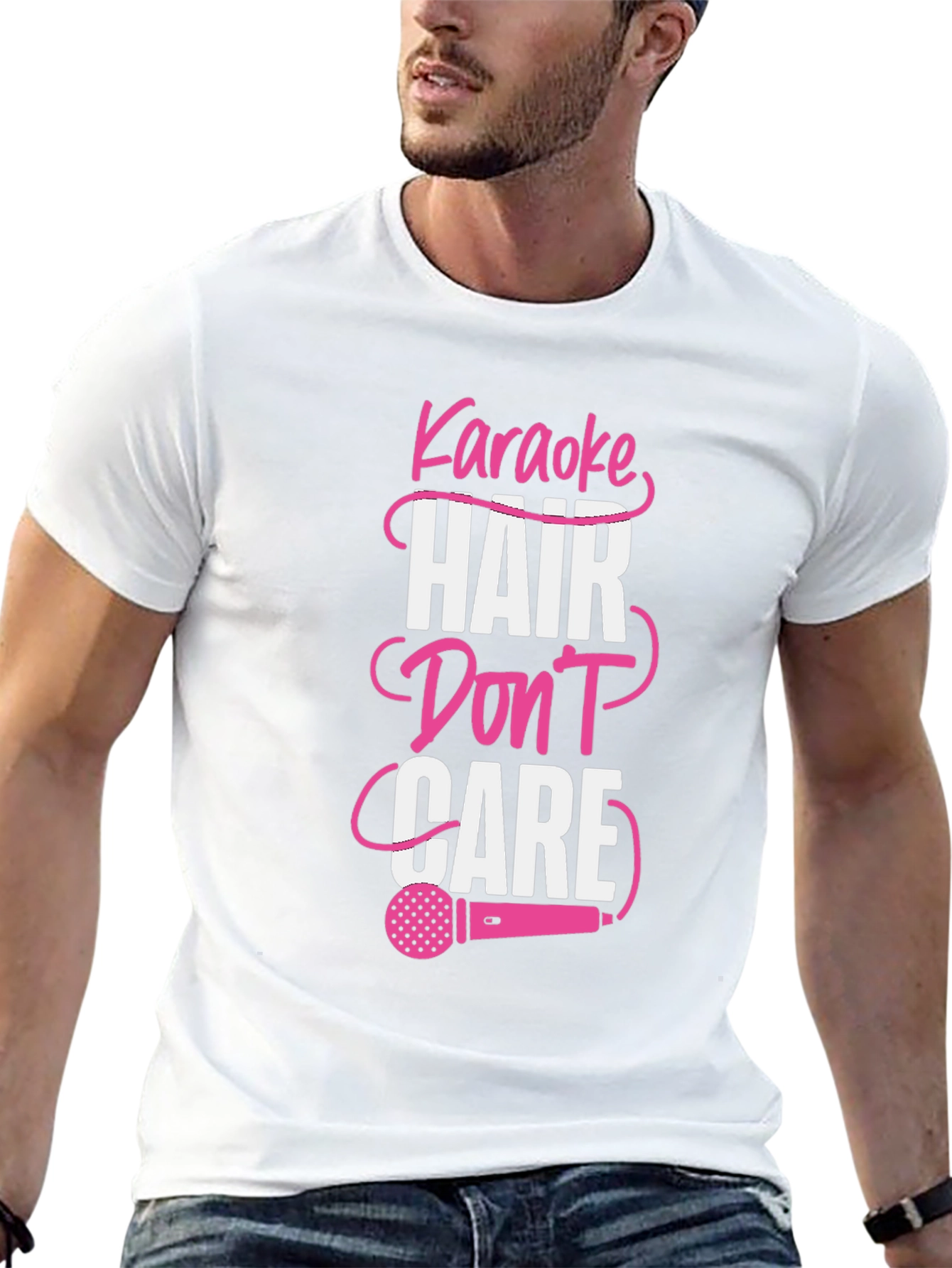 Karaoke Hair Dont Care Graphic Tee