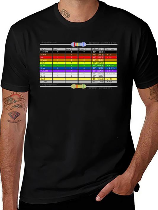 Resistor Color Code T-Shirt - Electronics Nerd Tee