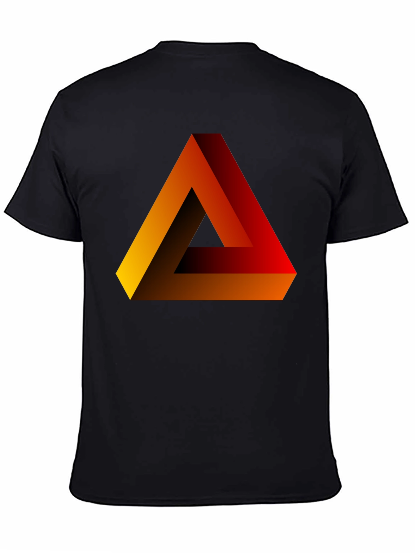 Impossible Triangle Graphic Tee - Black Cotton Shirt