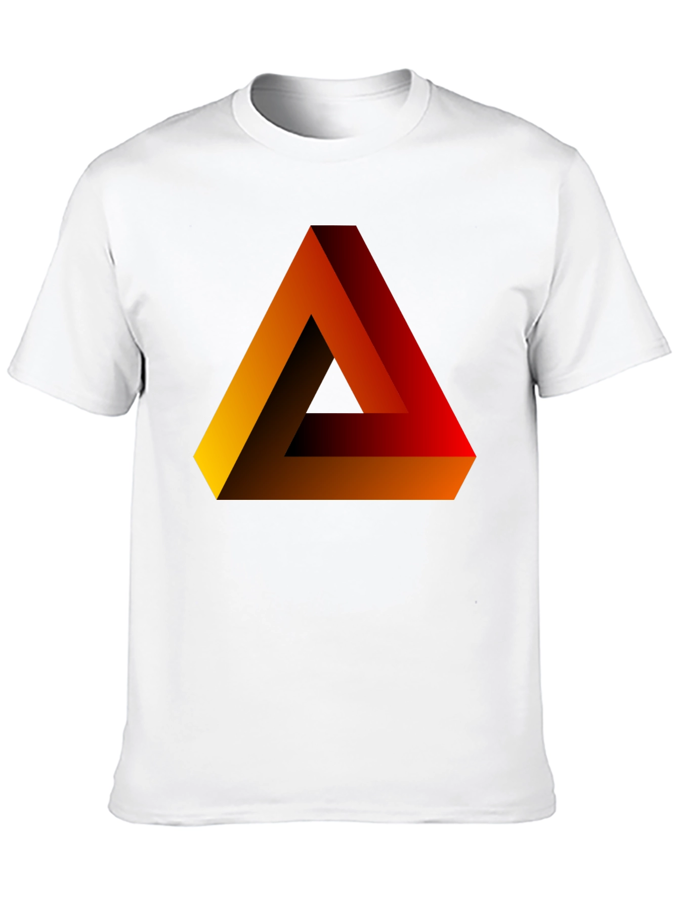 Impossible Triangle Graphic Tee - Black Cotton Shirt