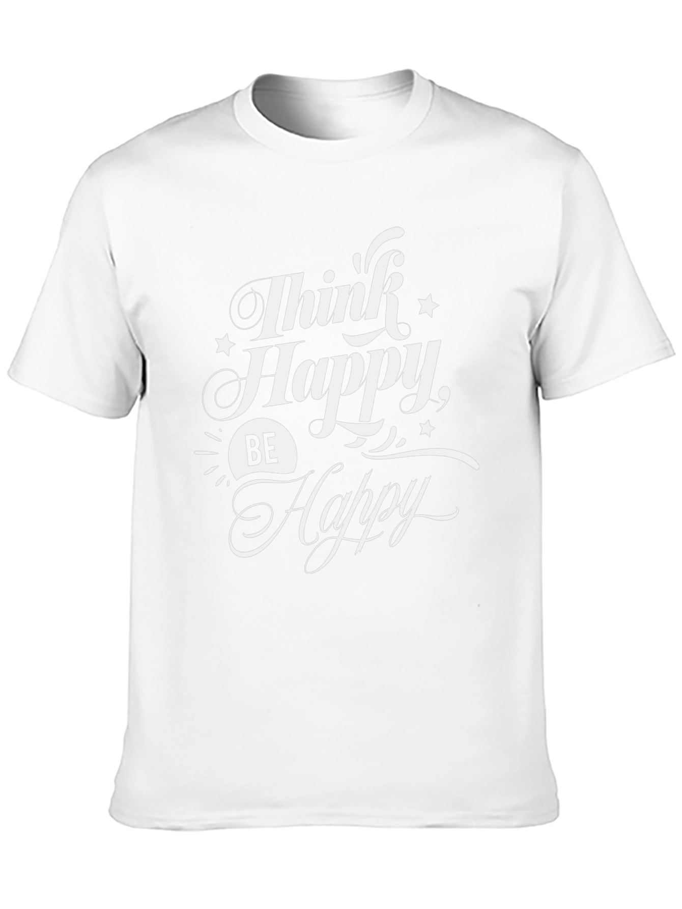 Think Happy Be Happy Graphic Tee Black