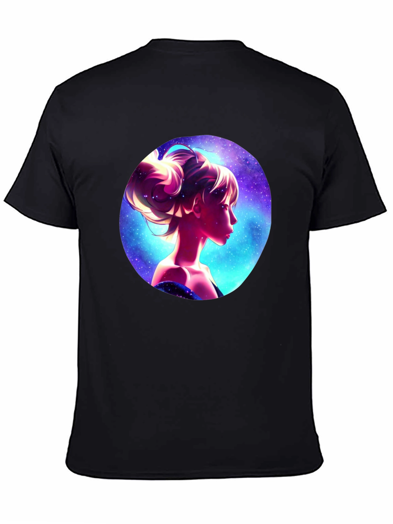 Cosmic Woman Graphic Tee - Stylish Black T-Shirt