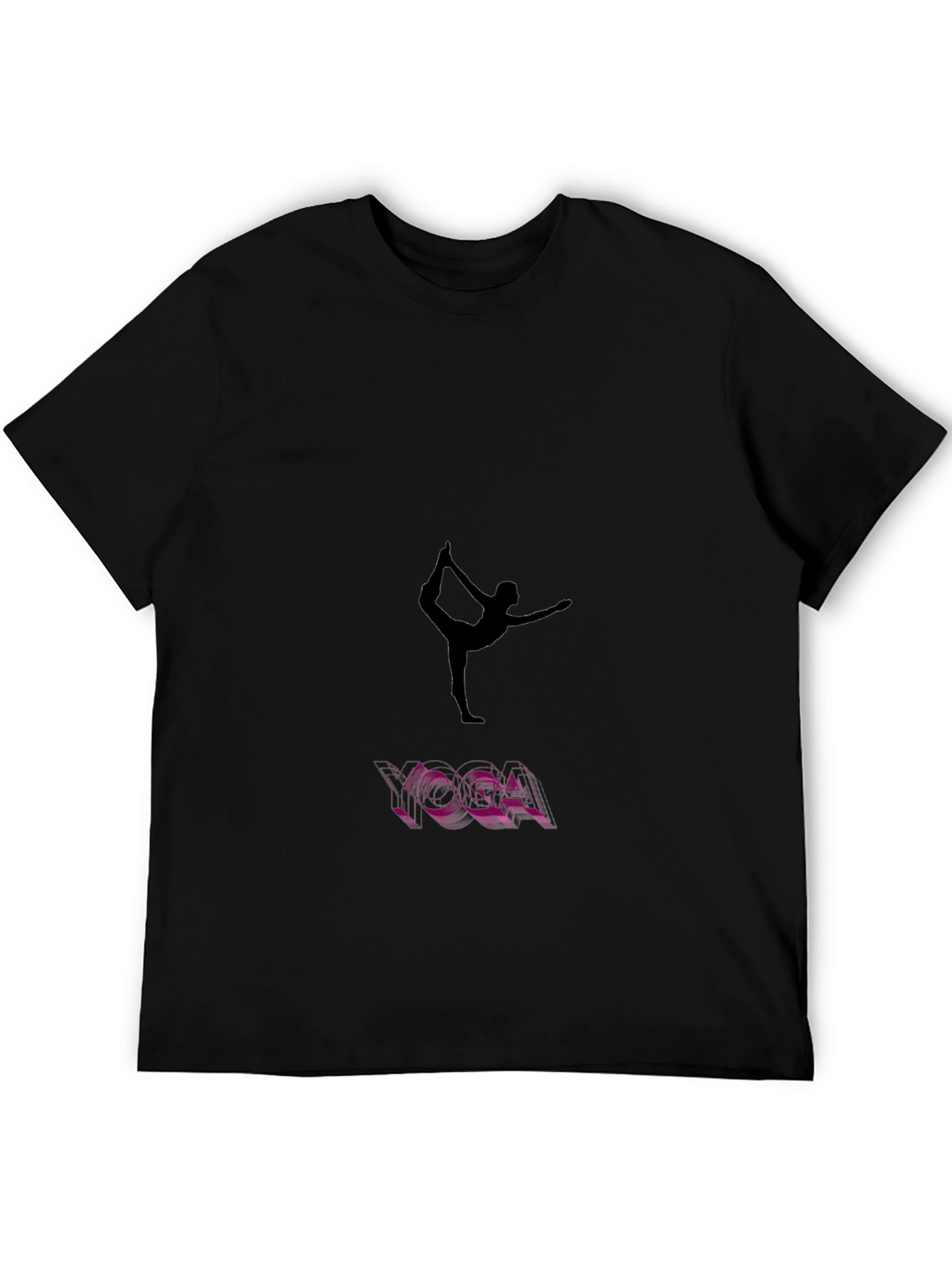 Yoga Pose Graphic Black T-Shirt