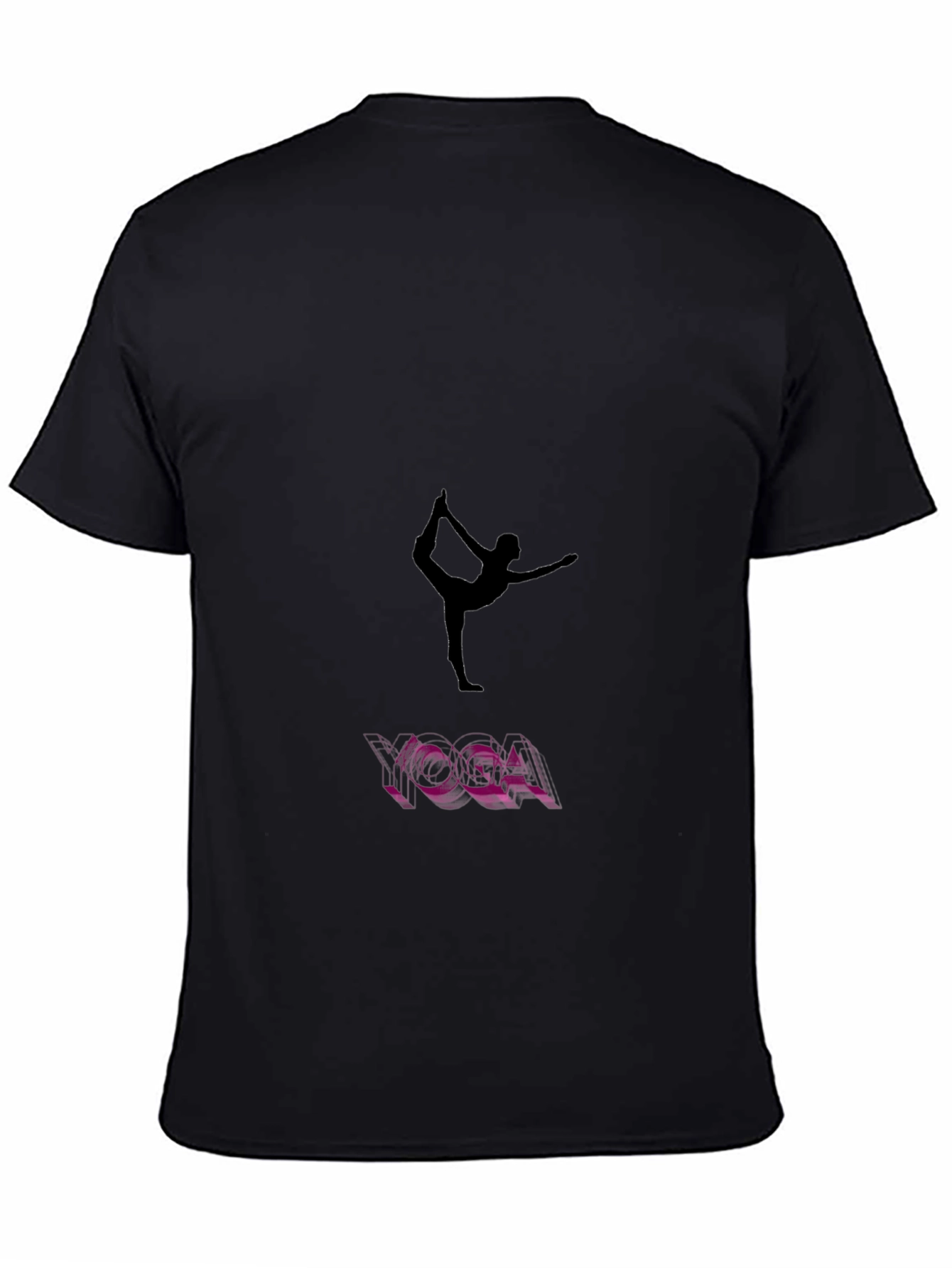 Yoga Pose Graphic Black T-Shirt