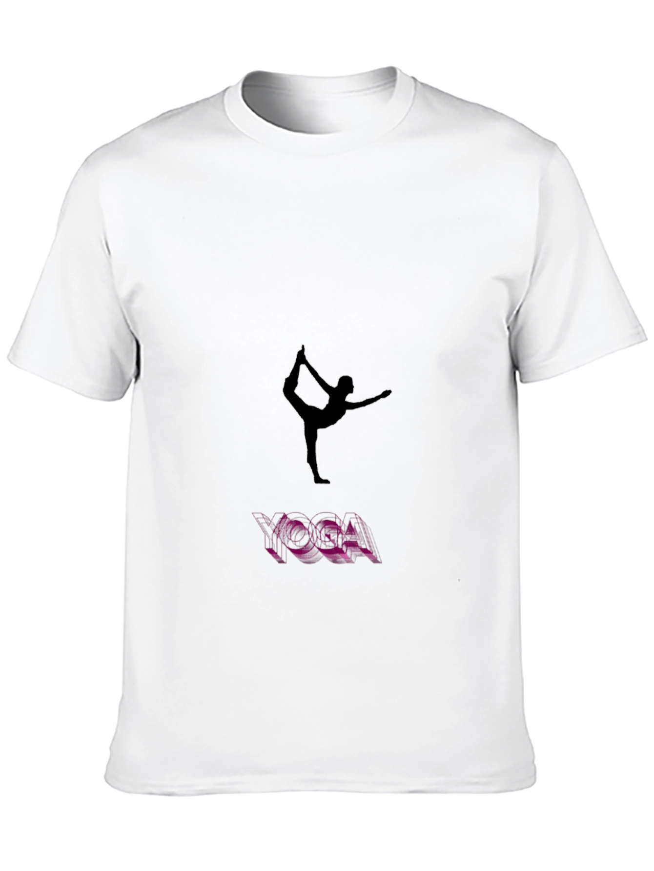Yoga Pose Graphic Black T-Shirt