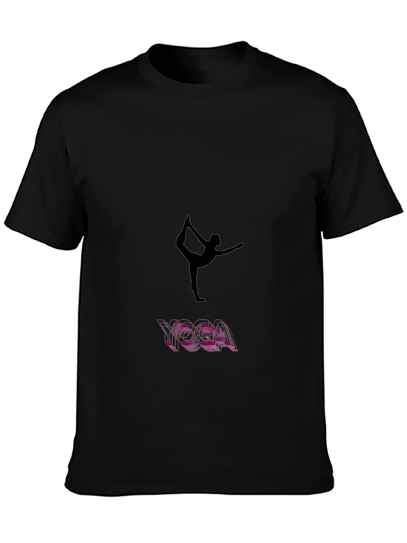 Yoga Pose Graphic Black T-Shirt