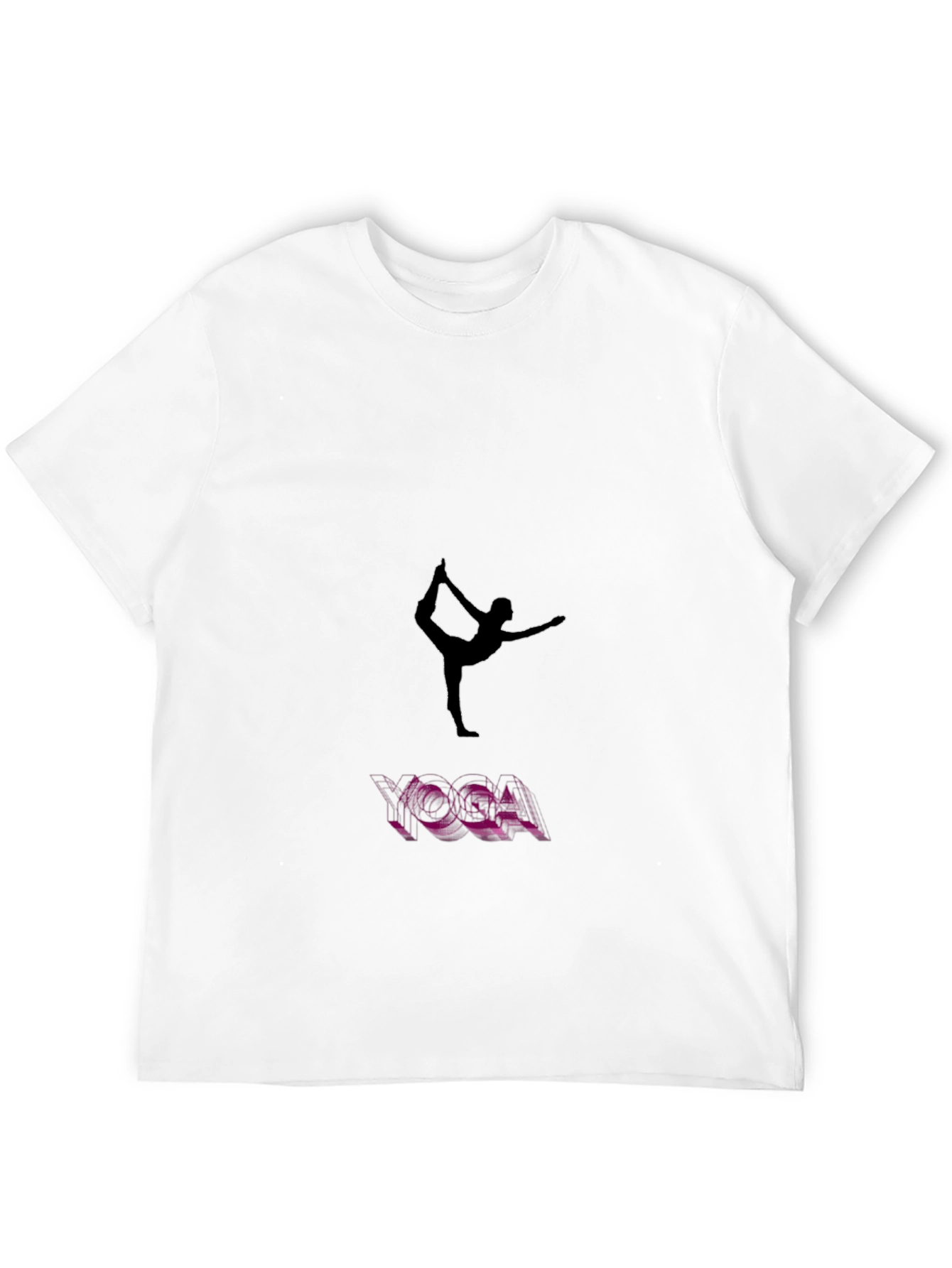 Yoga Pose Graphic Black T-Shirt