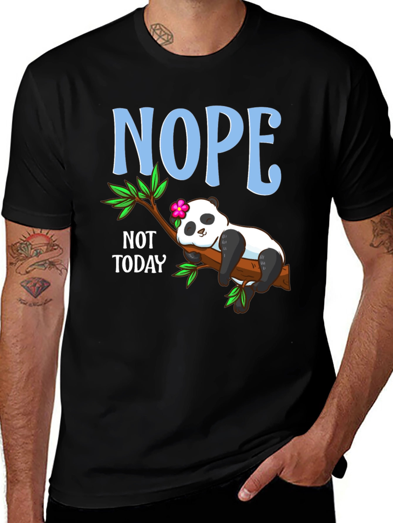 Nope Not Today Panda T-Shirt
