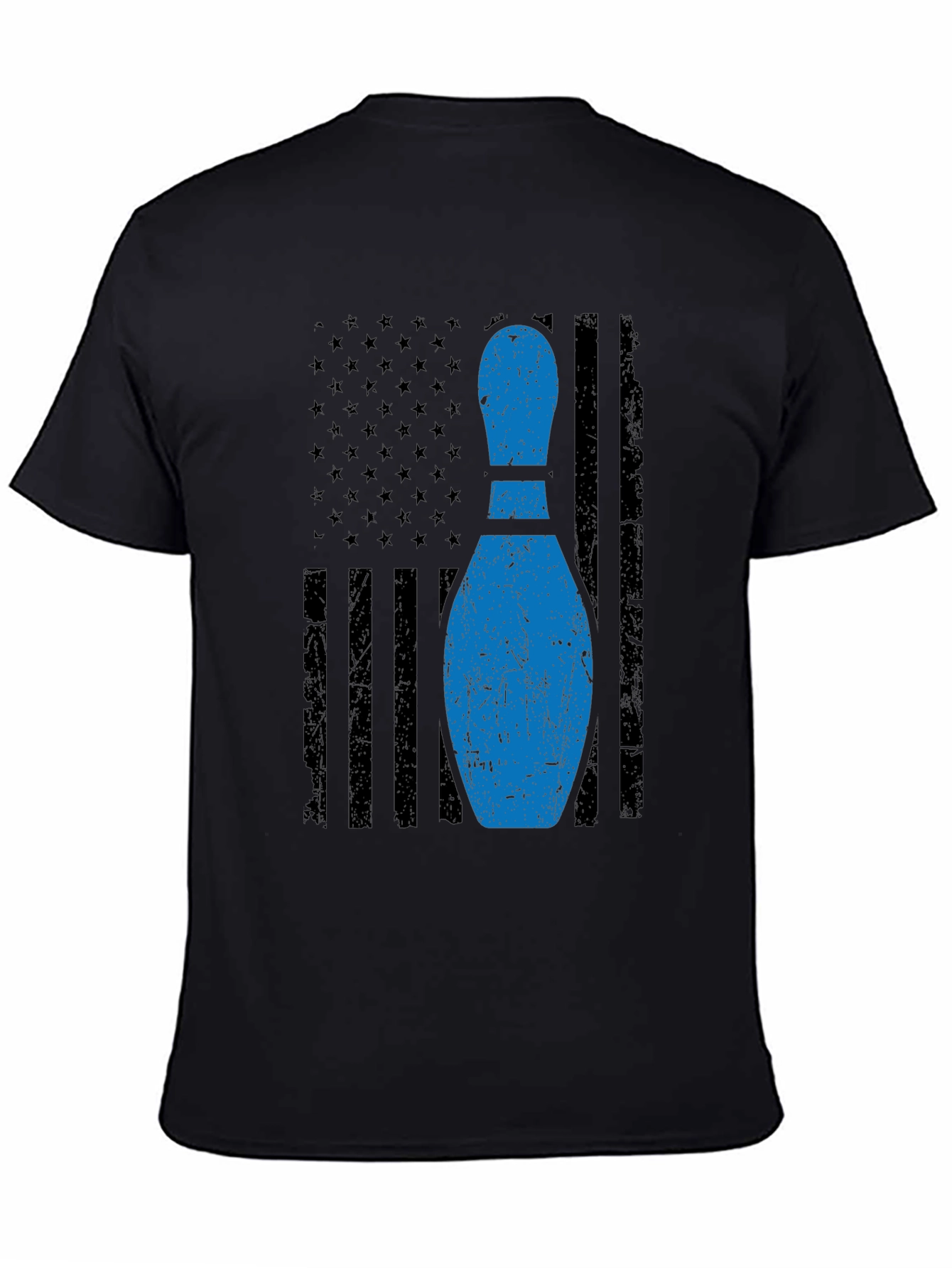 Bowling Pin Flag T-Shirt - Patriotic Bowler Tee