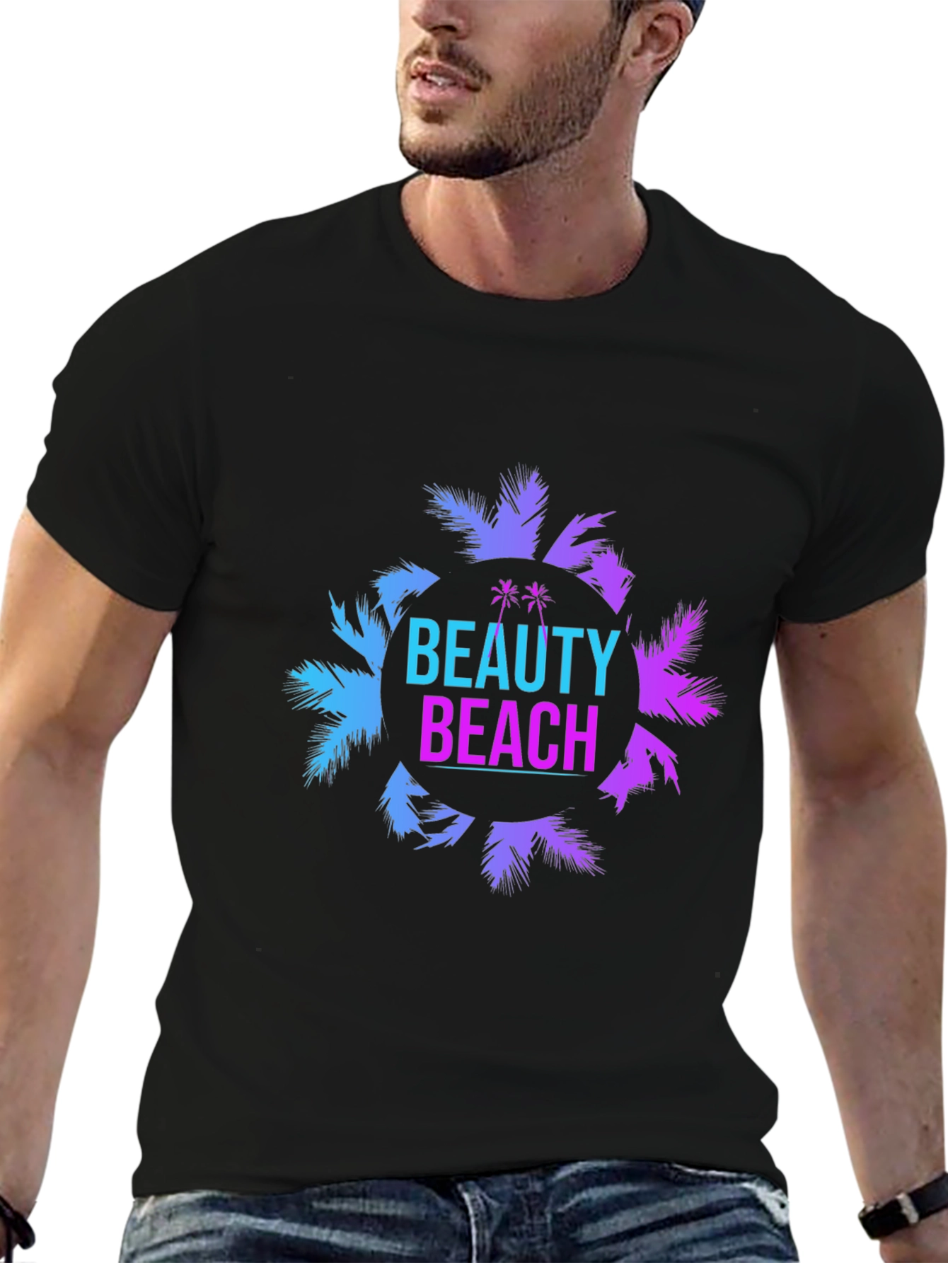 Beauty Beach Graphic Tee - Mens Black T-Shirt