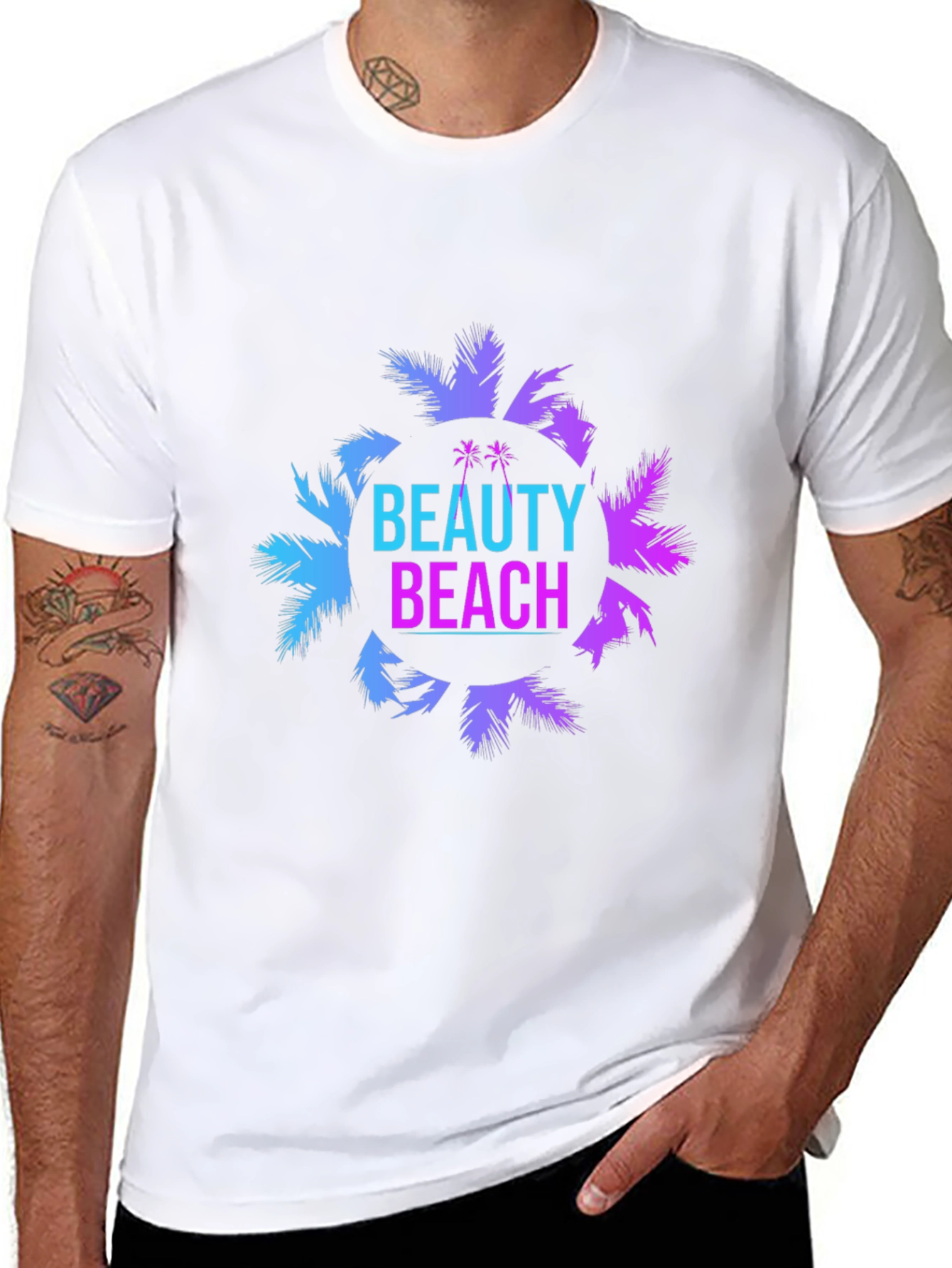 Beauty Beach Graphic Tee - Mens Black T-Shirt