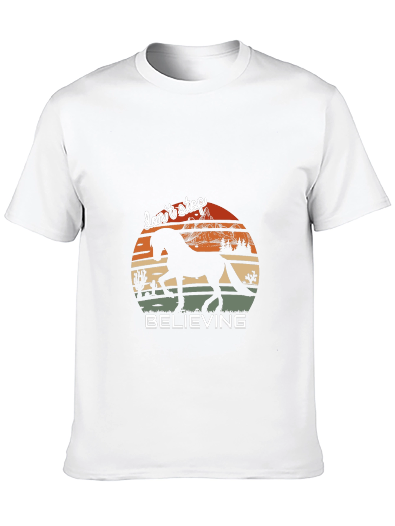 Dont Stop Believing Horse Silhouette T-Shirt