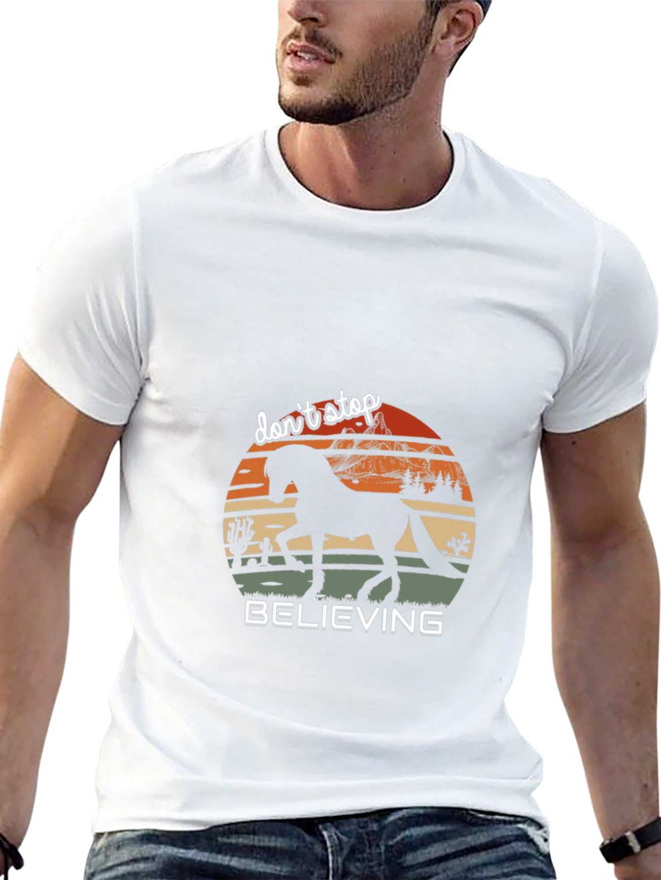 Dont Stop Believing Horse Silhouette T-Shirt