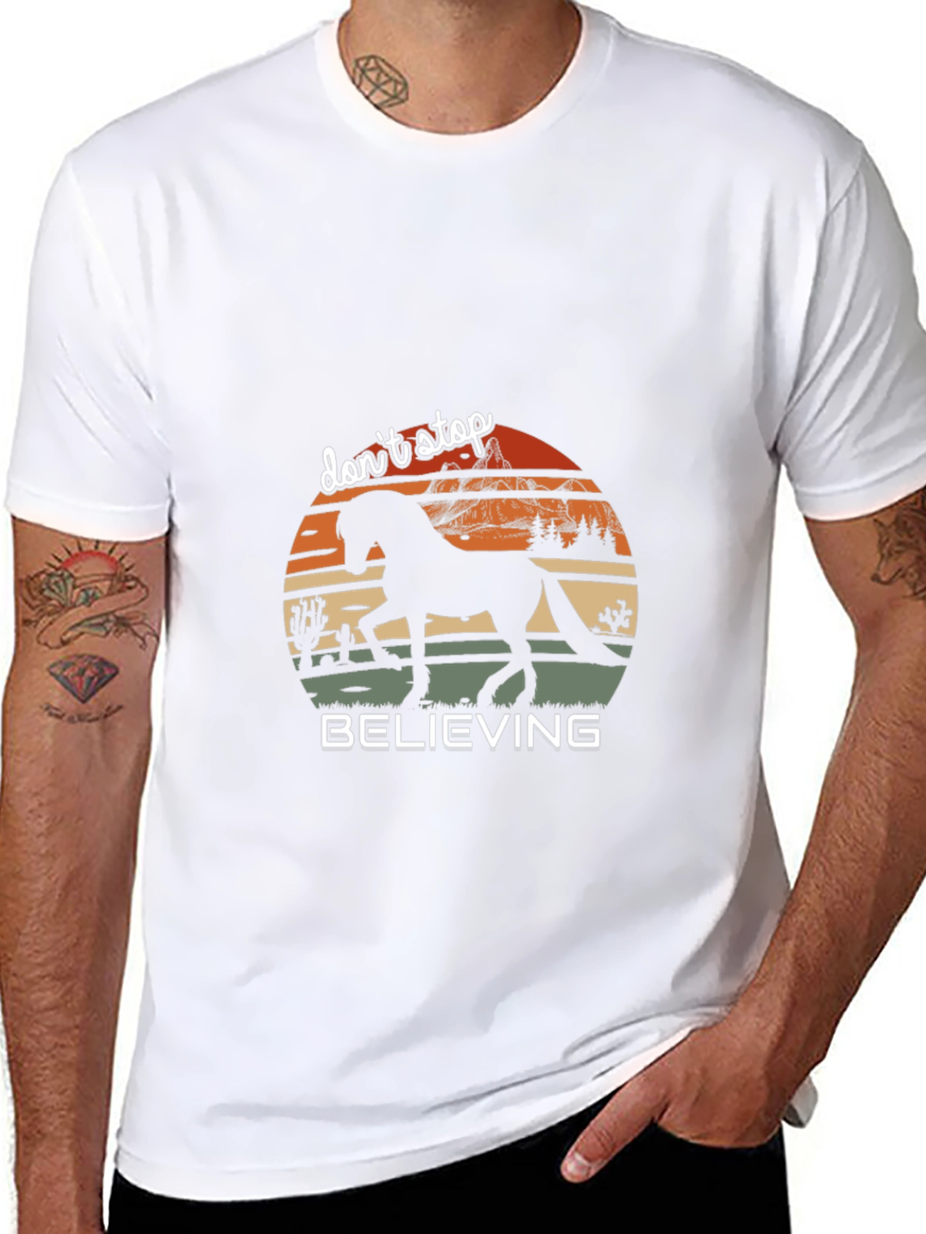 Dont Stop Believing Horse Silhouette T-Shirt