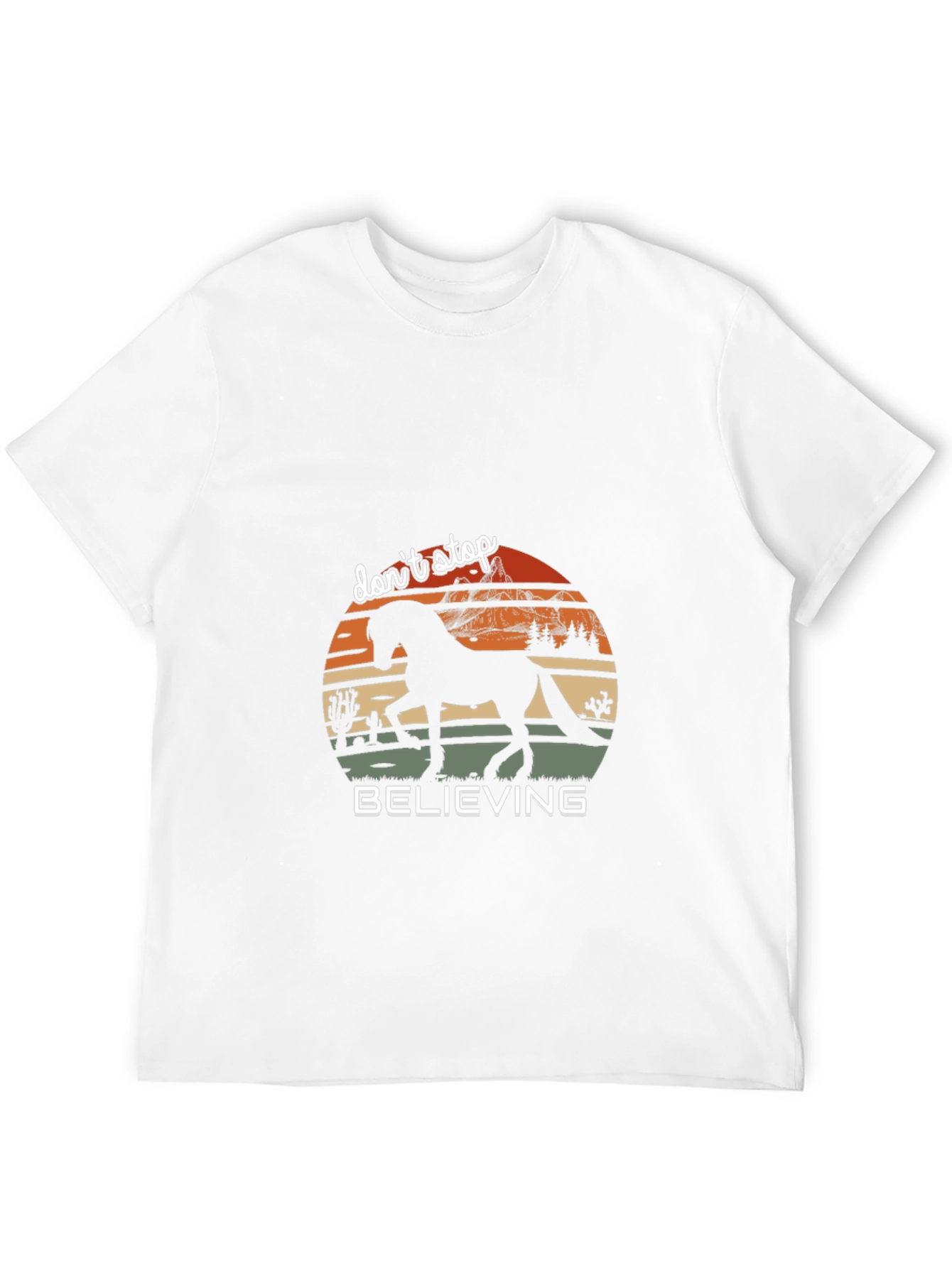 Dont Stop Believing Horse Silhouette T-Shirt