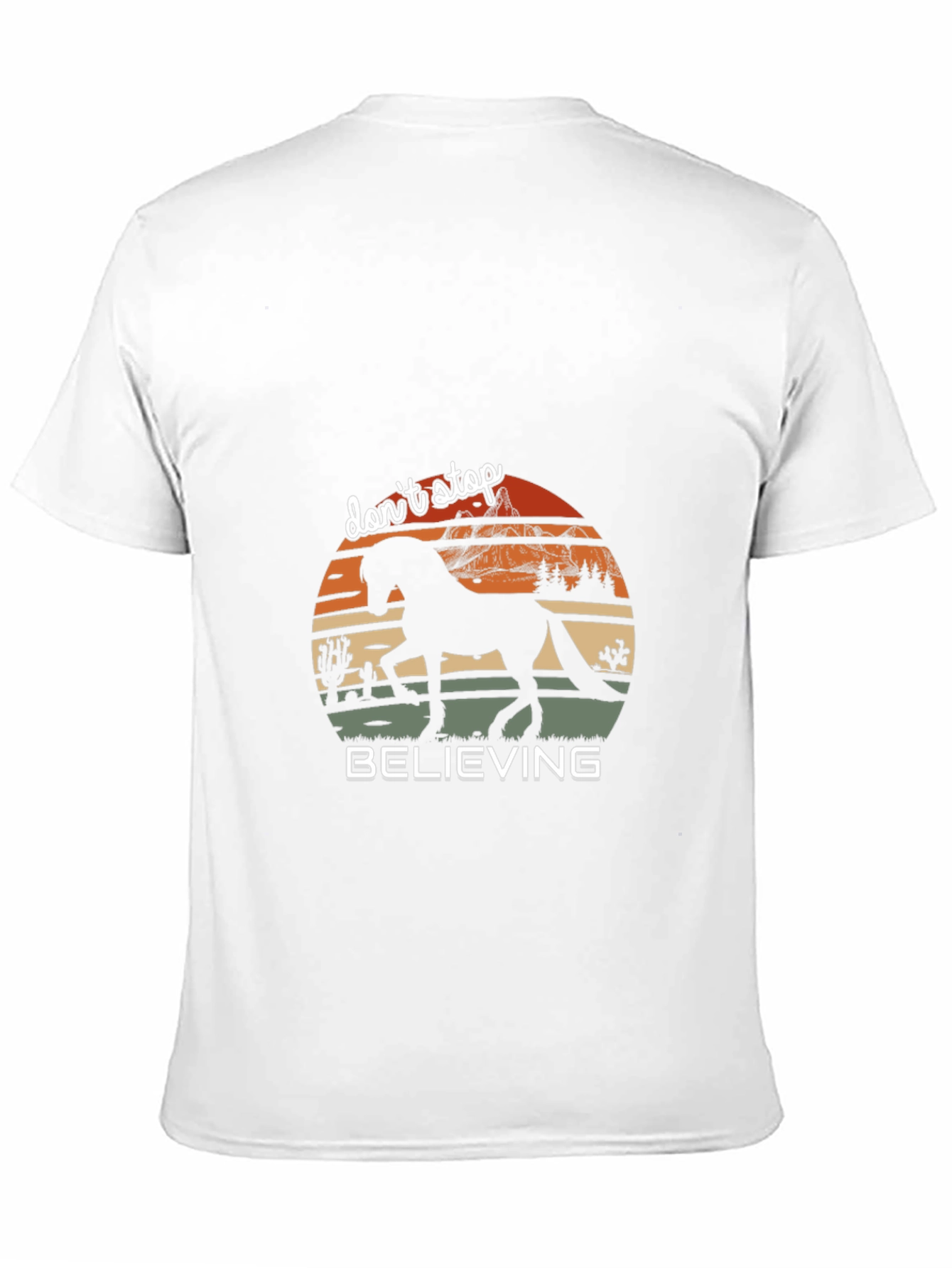 Dont Stop Believing Horse Silhouette T-Shirt