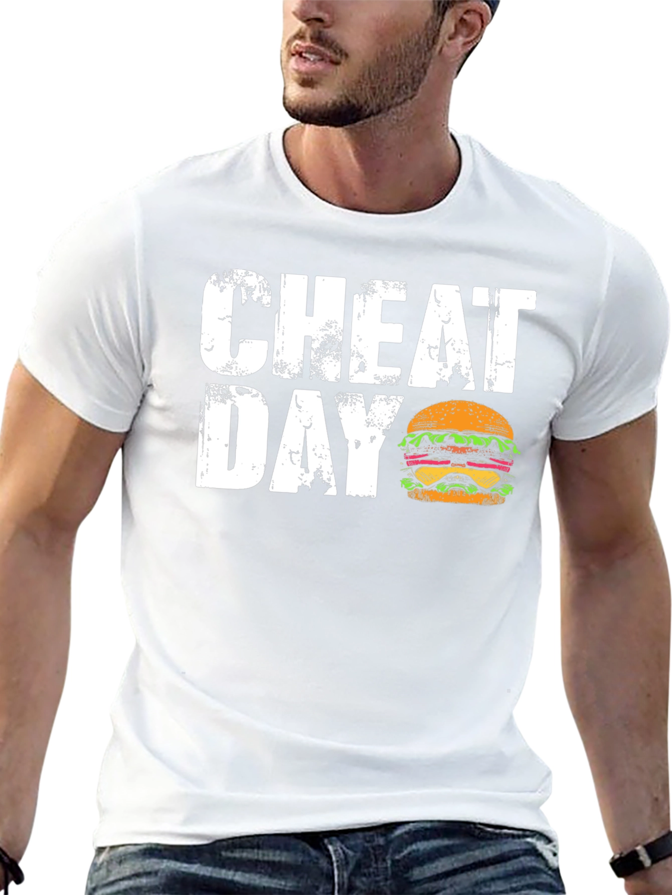 Cheat Day Burger T-Shirt -  Foodie Fun!