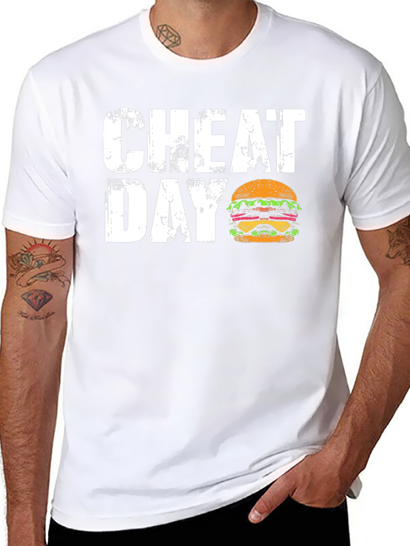 Cheat Day Burger T-Shirt -  Foodie Fun!