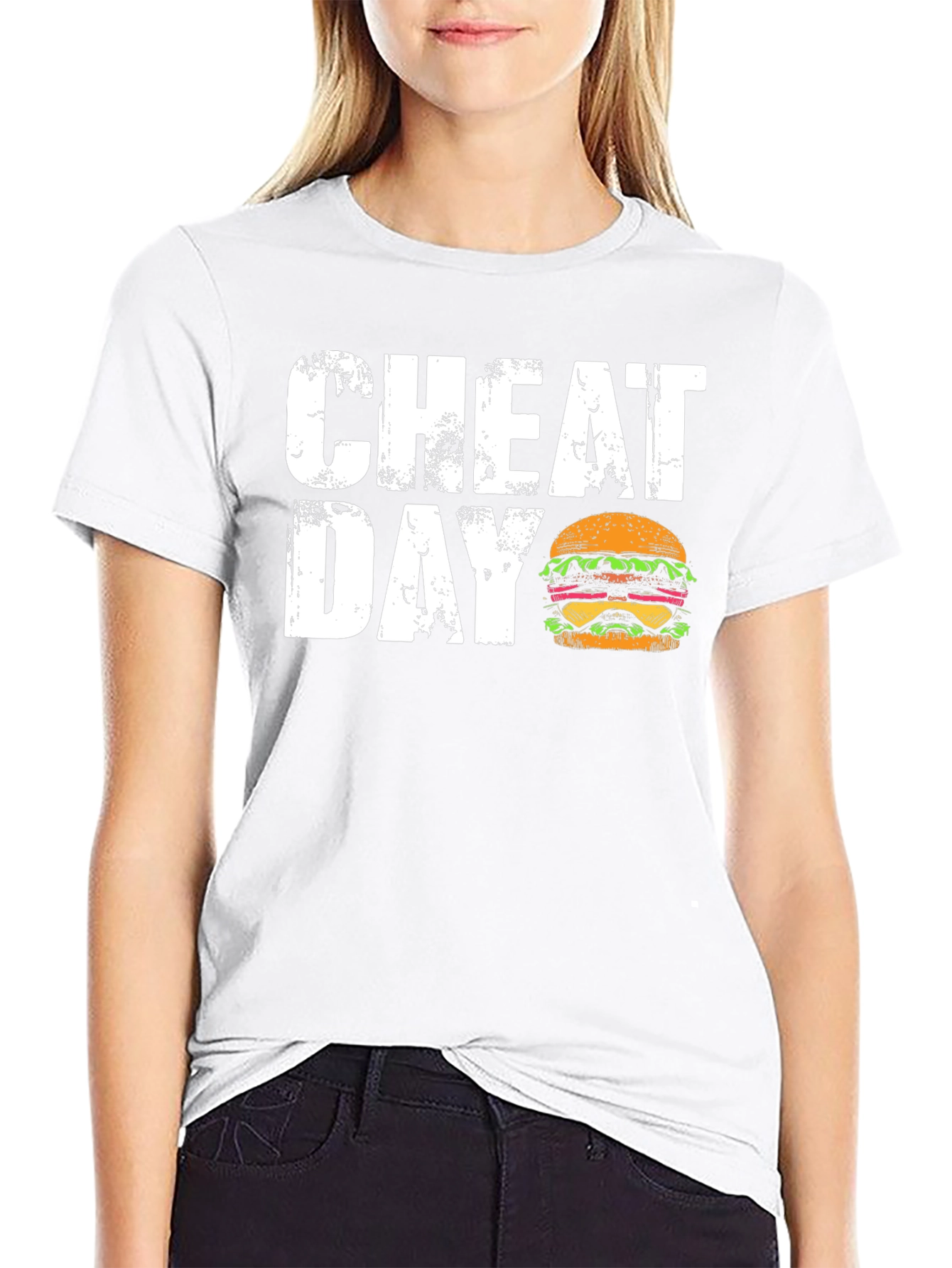 Cheat Day Burger T-Shirt -  Foodie Fun!
