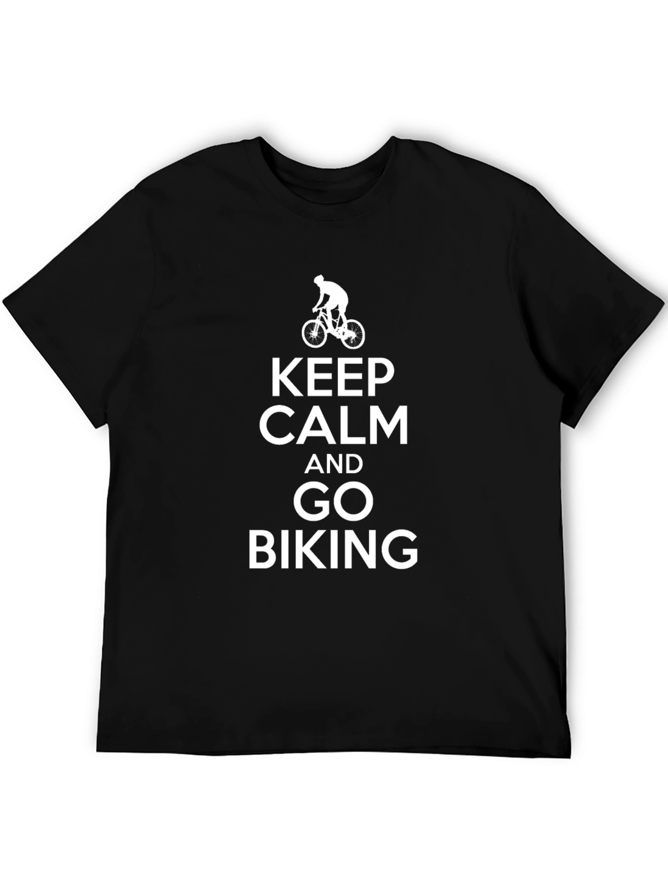 Keep Calm and Go Biking Mens Graphic T-Shirt