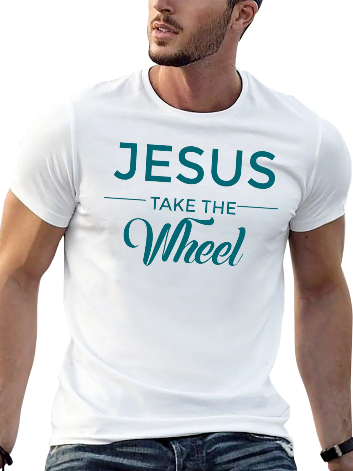 Jesus Take The Wheel Black T-Shirt