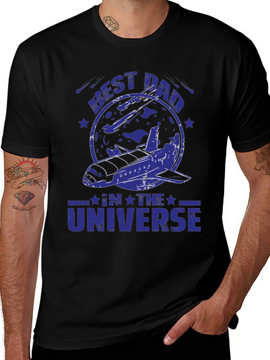 Best Dad in the Universe Black T-Shirt