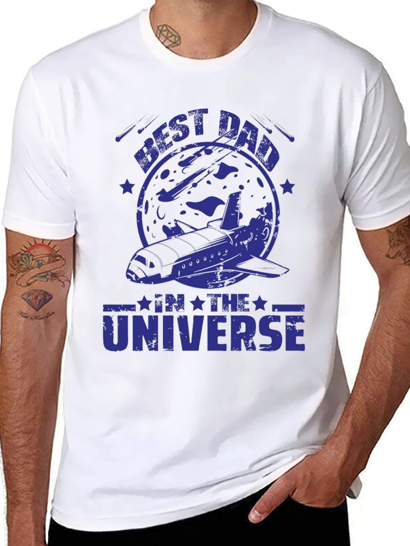 Best Dad in the Universe Black T-Shirt