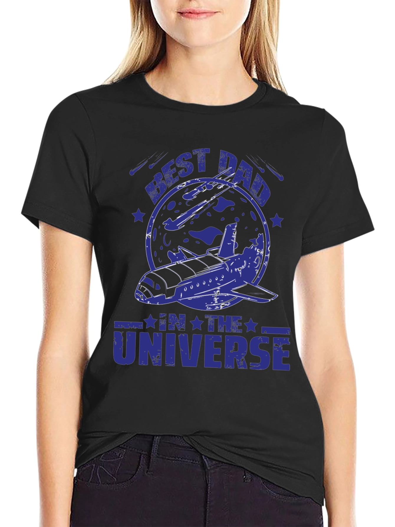 Best Dad in the Universe Black T-Shirt