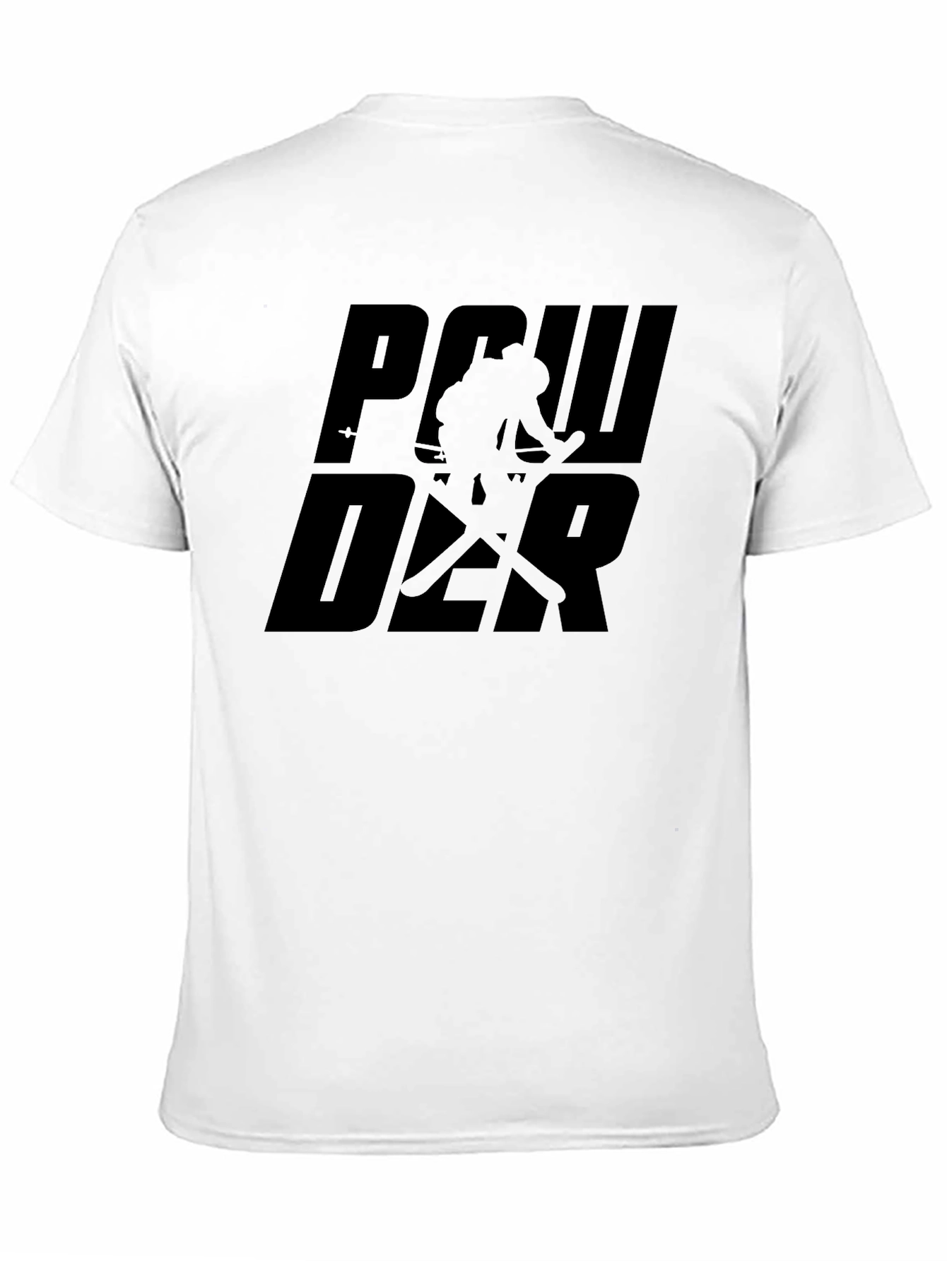 Powder Skiing Graphic T-Shirt | Black Cotton Tee