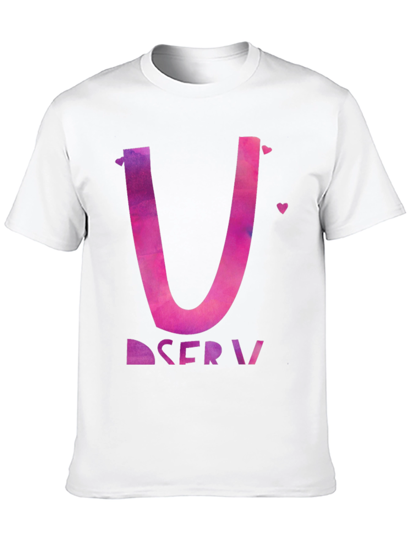Love Letter Initial U Graphic Tee - Black
