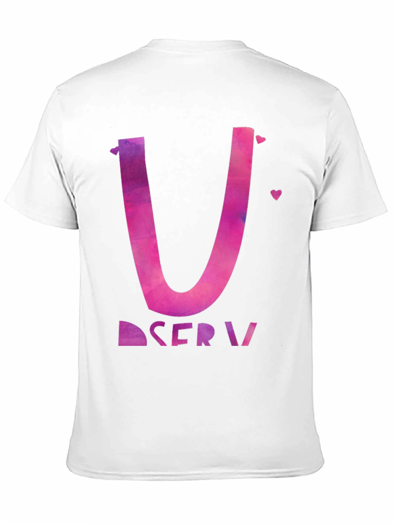 Love Letter Initial U Graphic Tee - Black