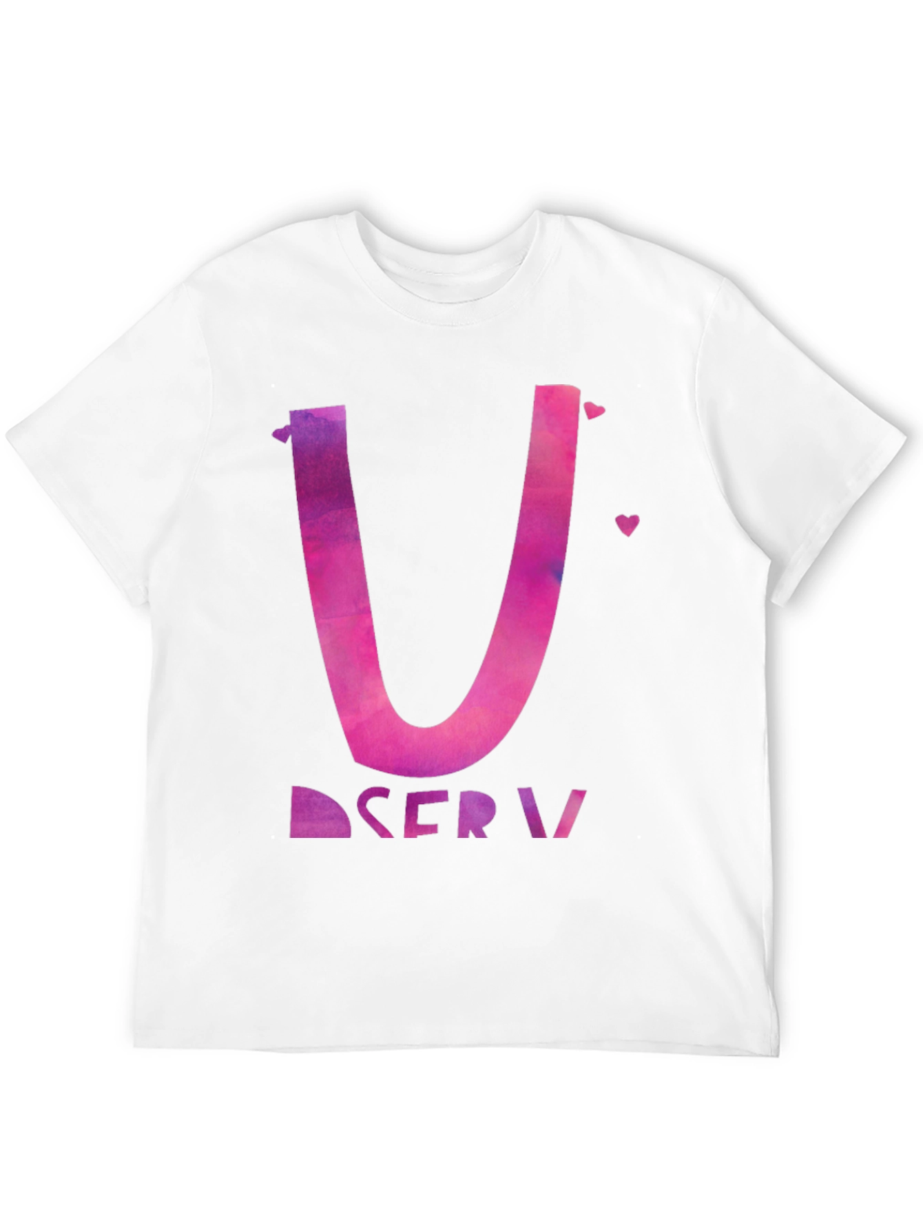 Love Letter Initial U Graphic Tee - Black
