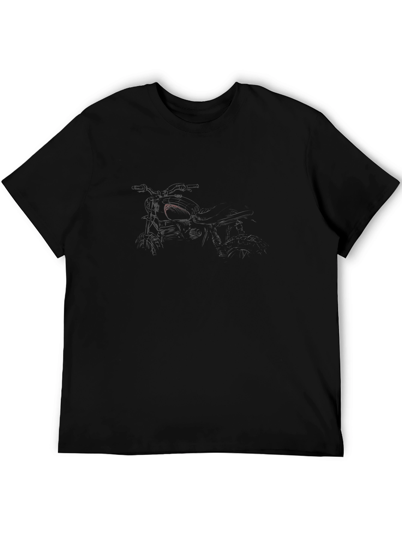 Mens Graphic Tee - Sleek Black Cotton Blend