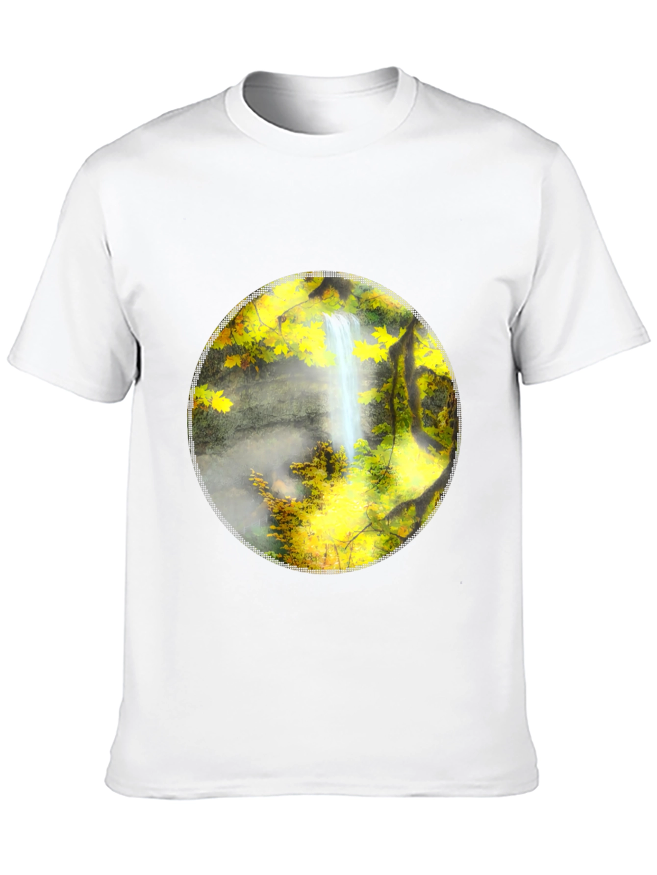 Waterfall Graphic Tee - Nature Lovers Black T-Shirt