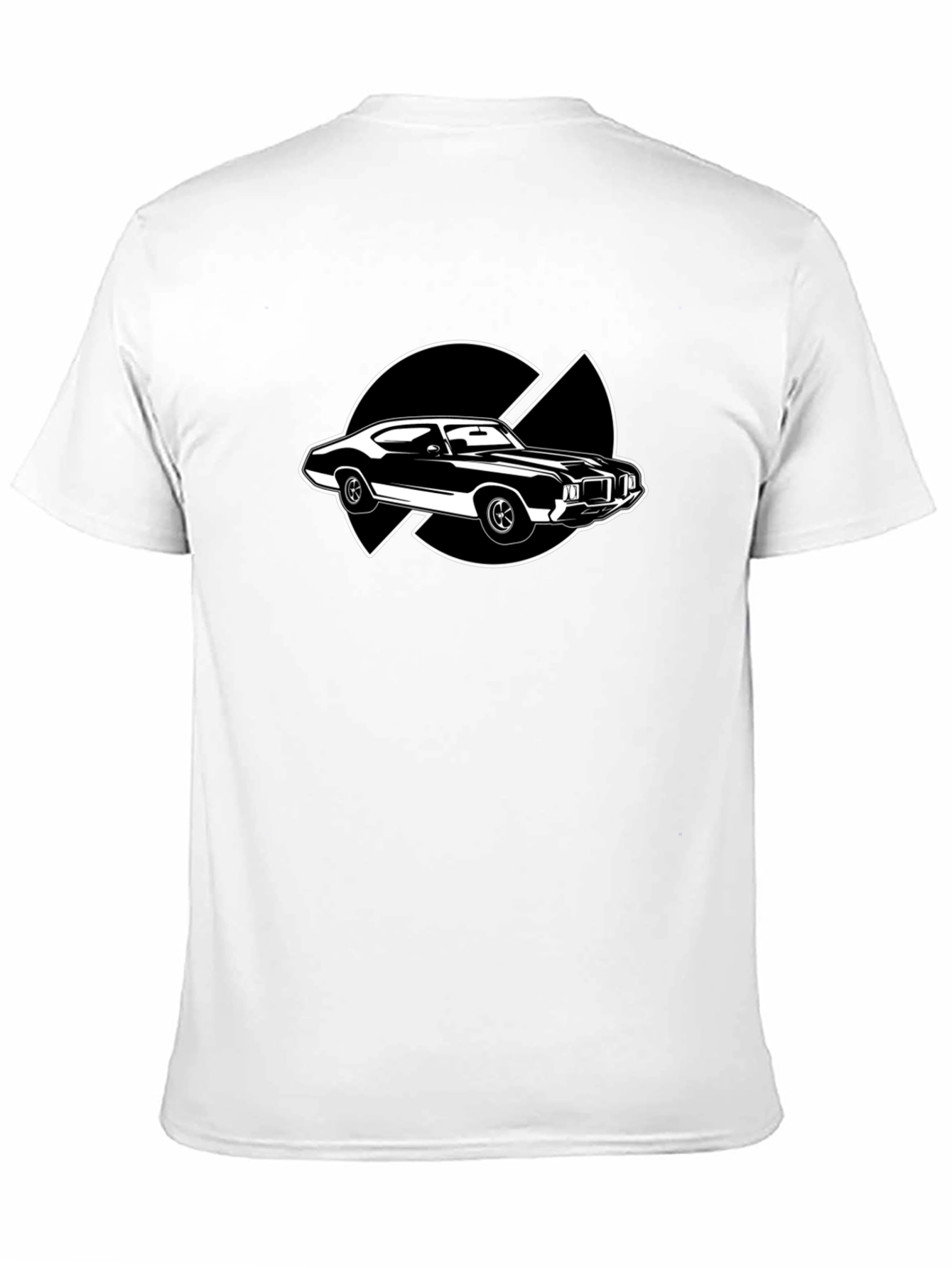 Classic Car Graphic Tee - Black Cotton T-Shirt