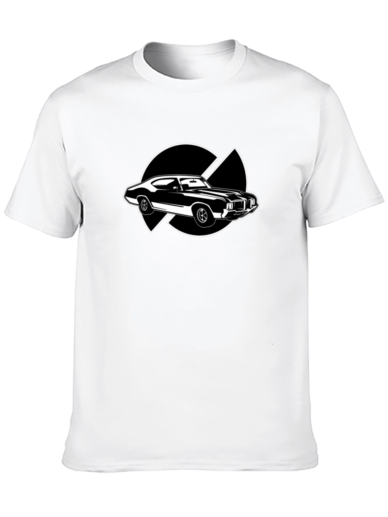 Classic Car Graphic Tee - Black Cotton T-Shirt