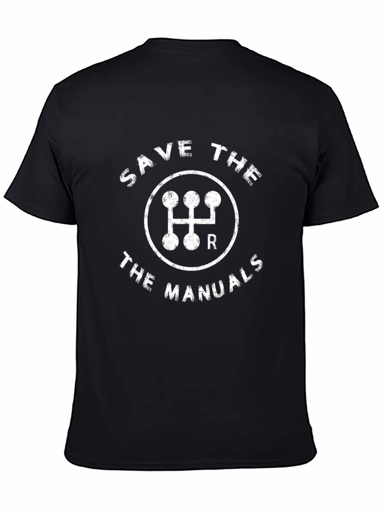 Save The Manuals T-Shirt: Gear Shift Design