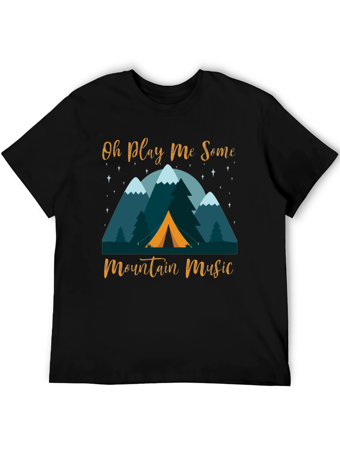 Mountain Music Graphic T-Shirt - Camping Design
