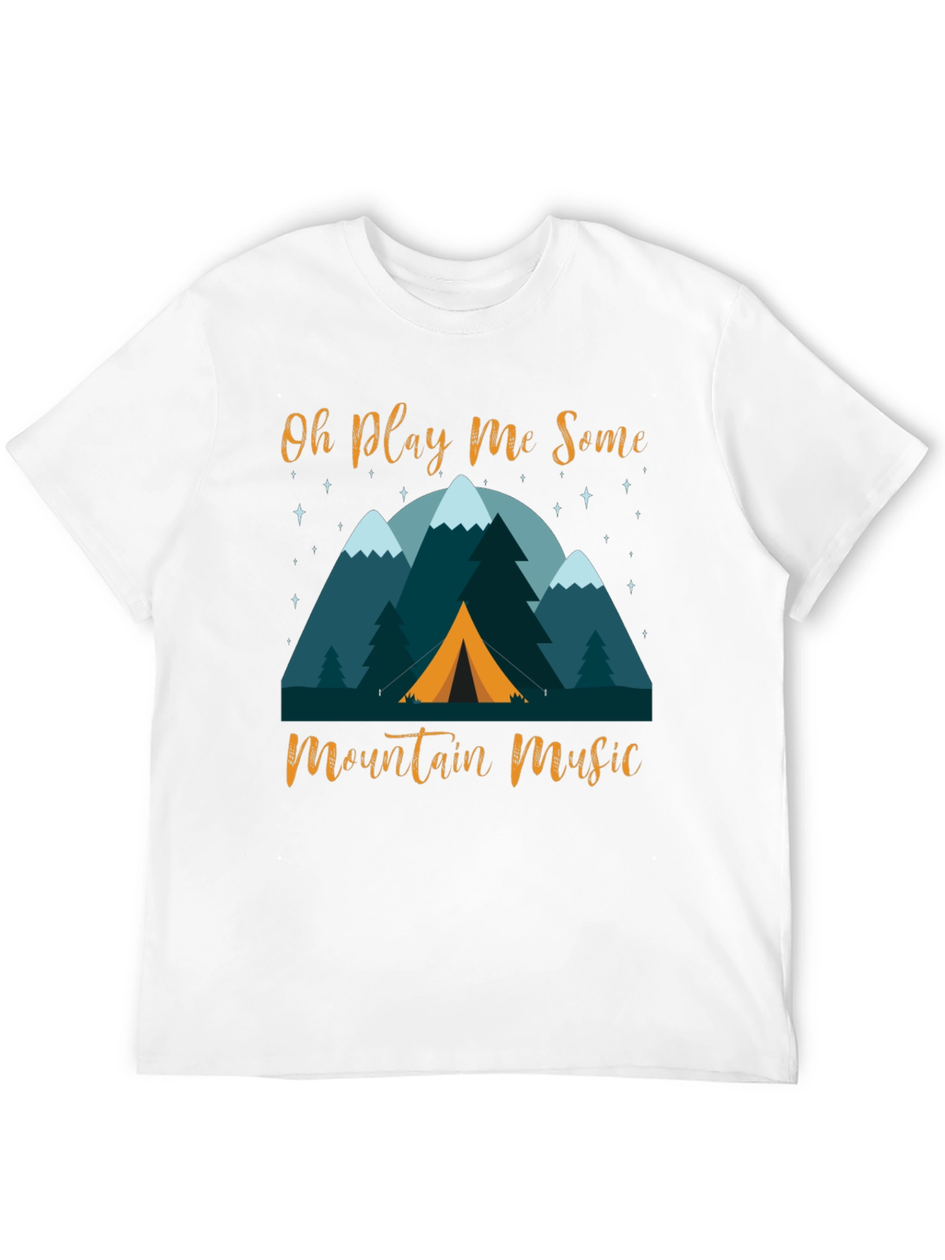 Mountain Music Graphic T-Shirt - Camping Design