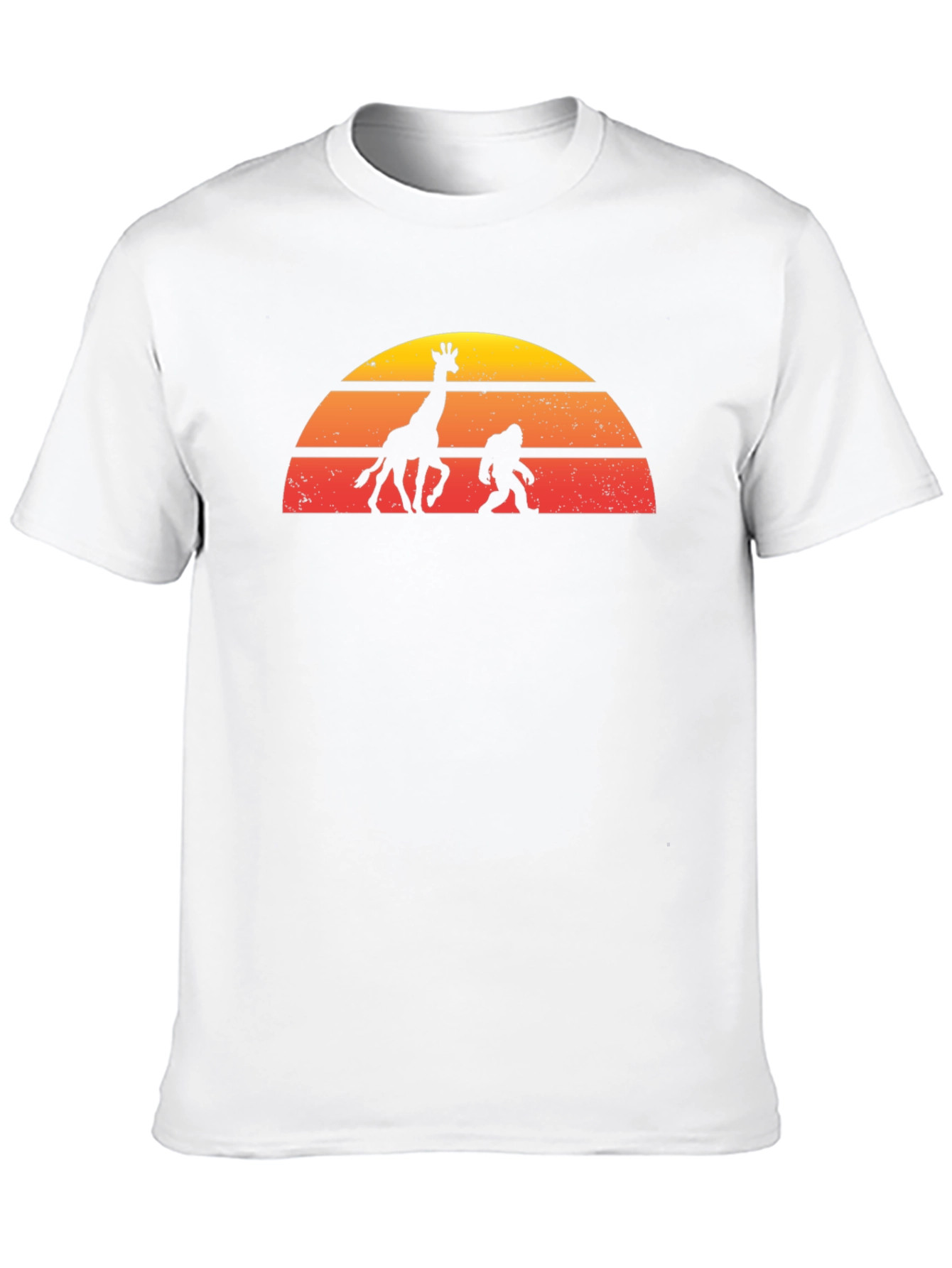 Retro Giraffe & Bigfoot Graphic Tee