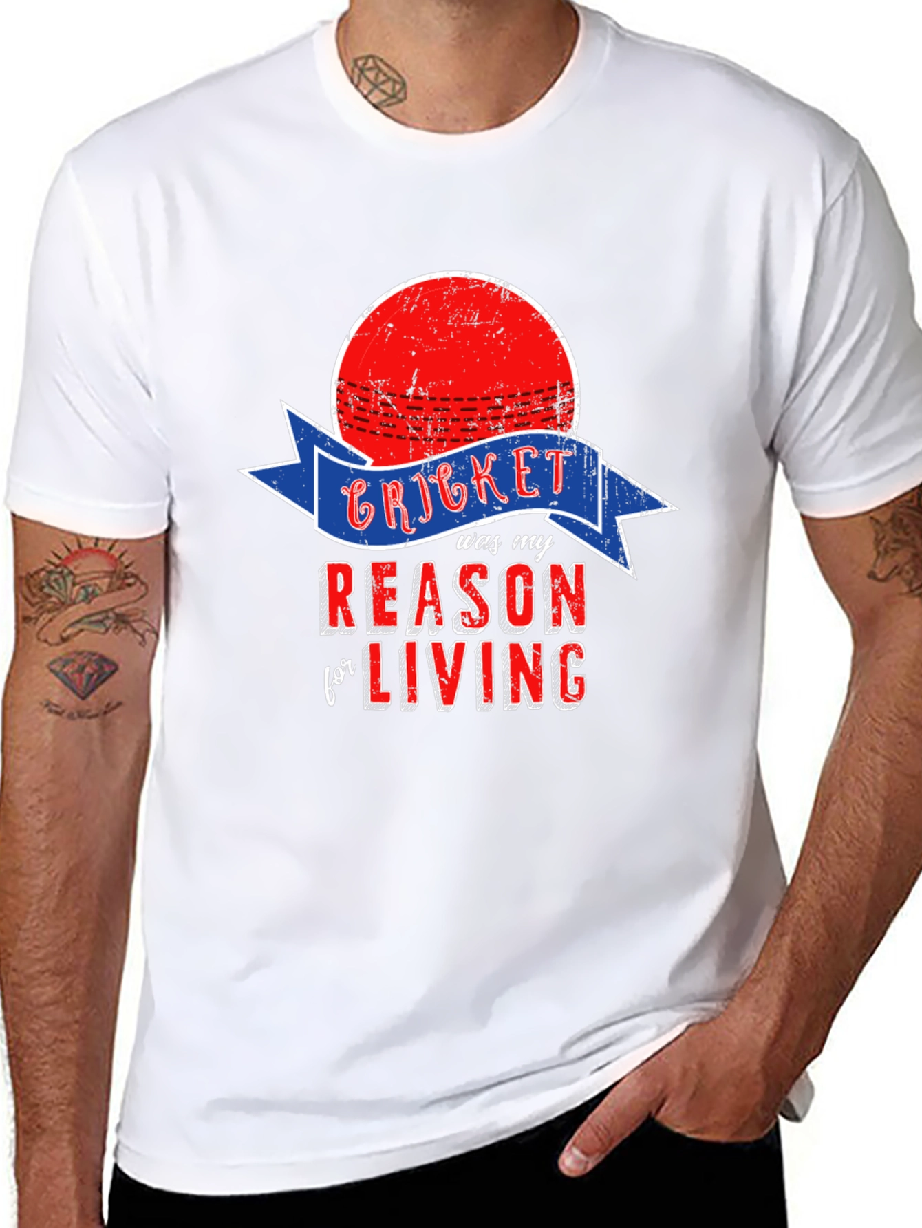 Cricket Reason for Living Black T-Shirt