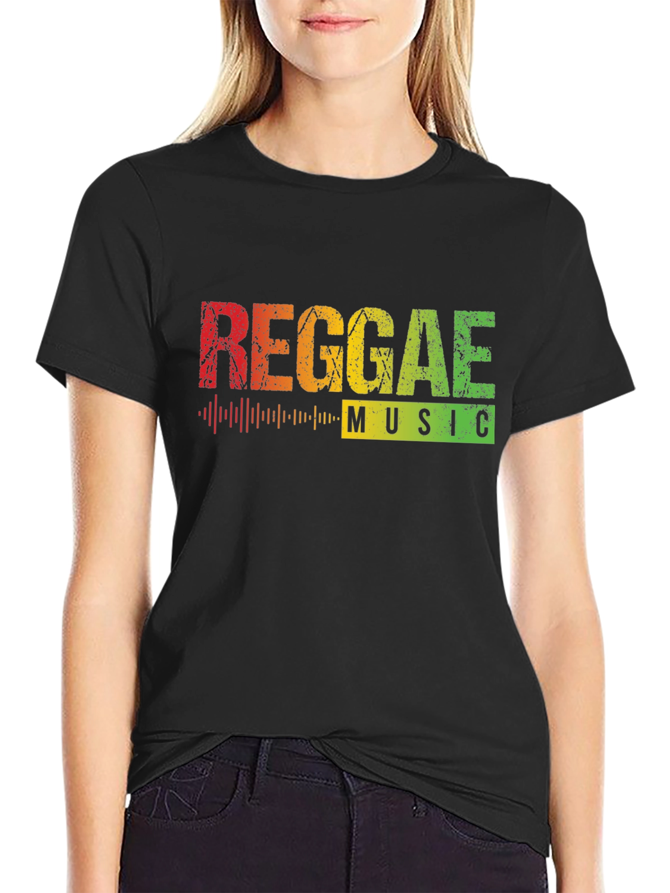 Reggae Music Black Graphic T-Shirt