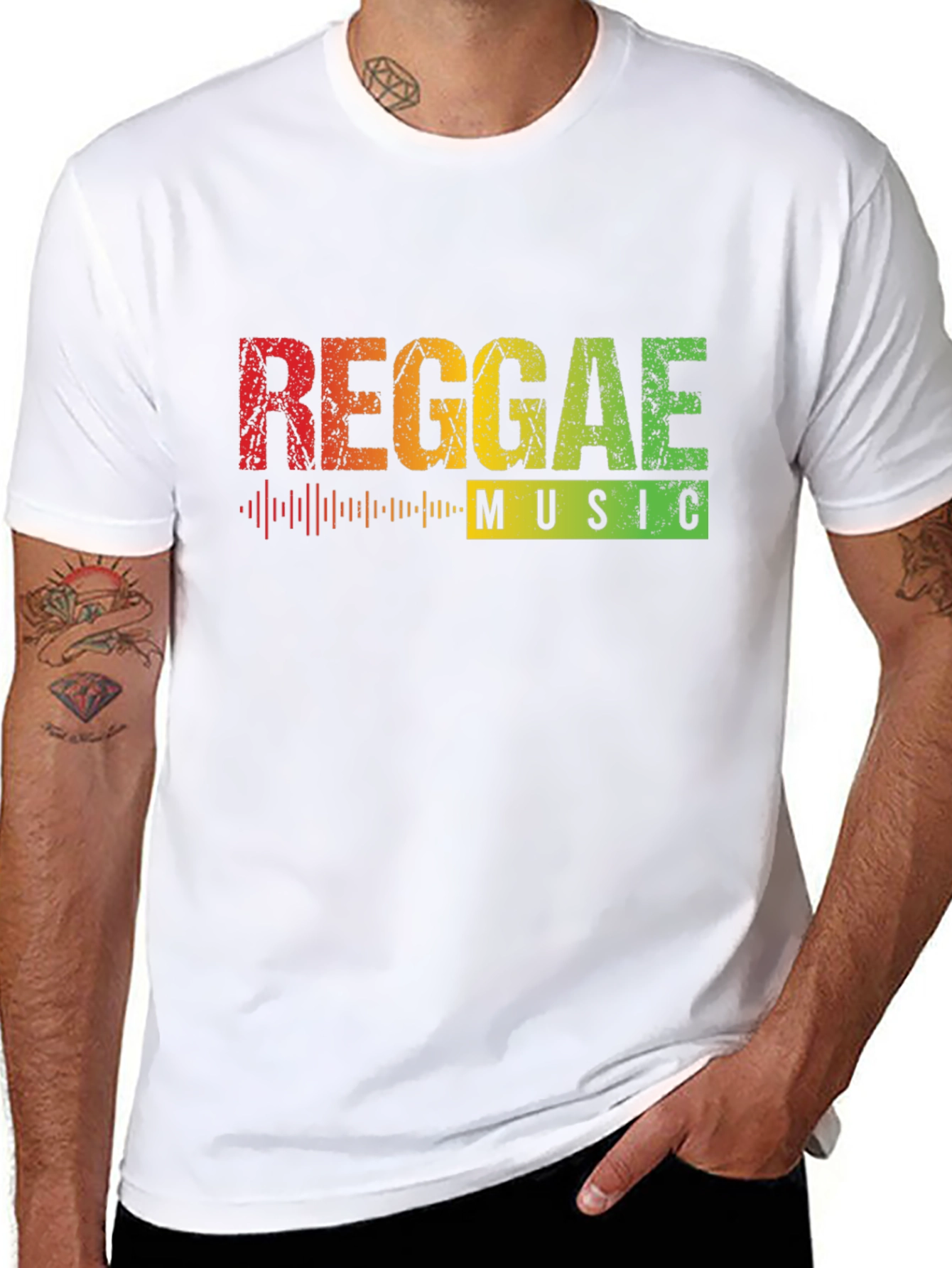 Reggae Music Black Graphic T-Shirt