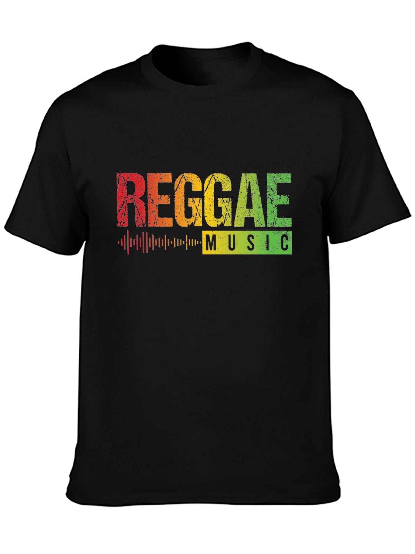 Reggae Music Black Graphic T-Shirt