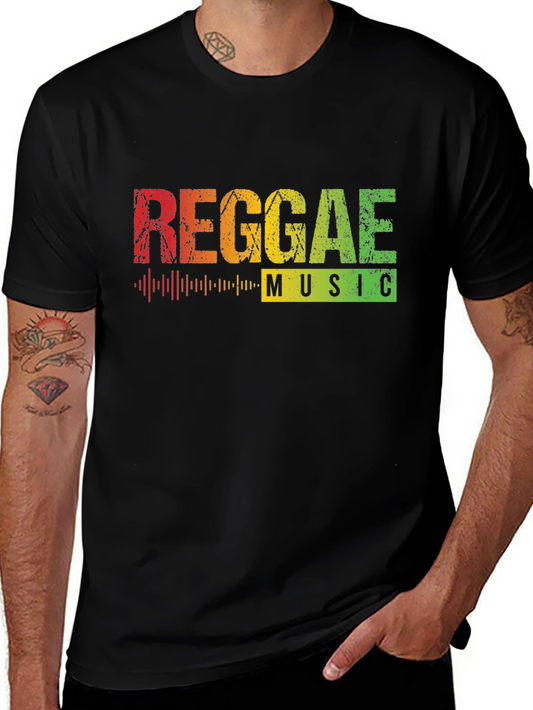 Reggae Music Black Graphic T-Shirt