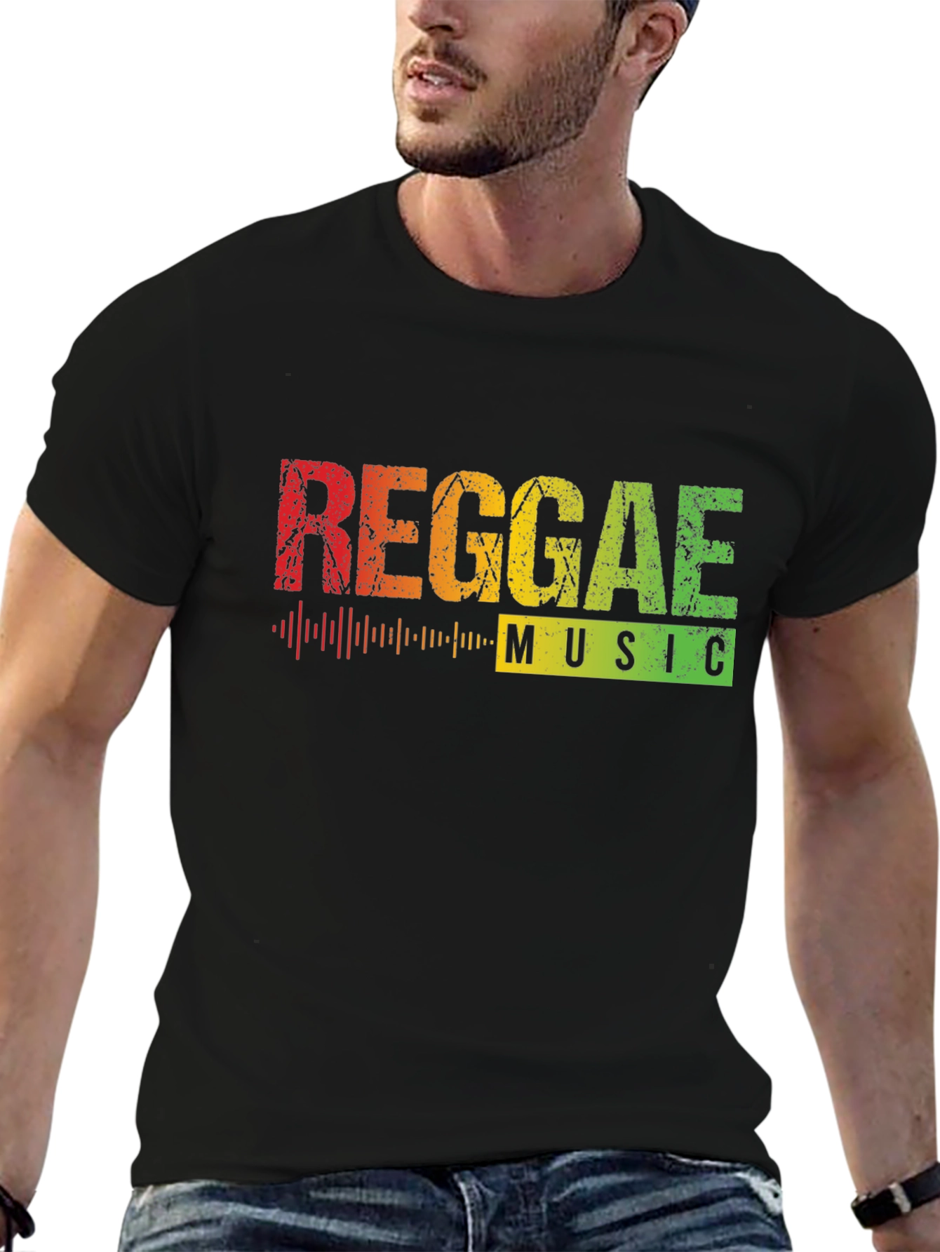 Reggae Music Black Graphic T-Shirt